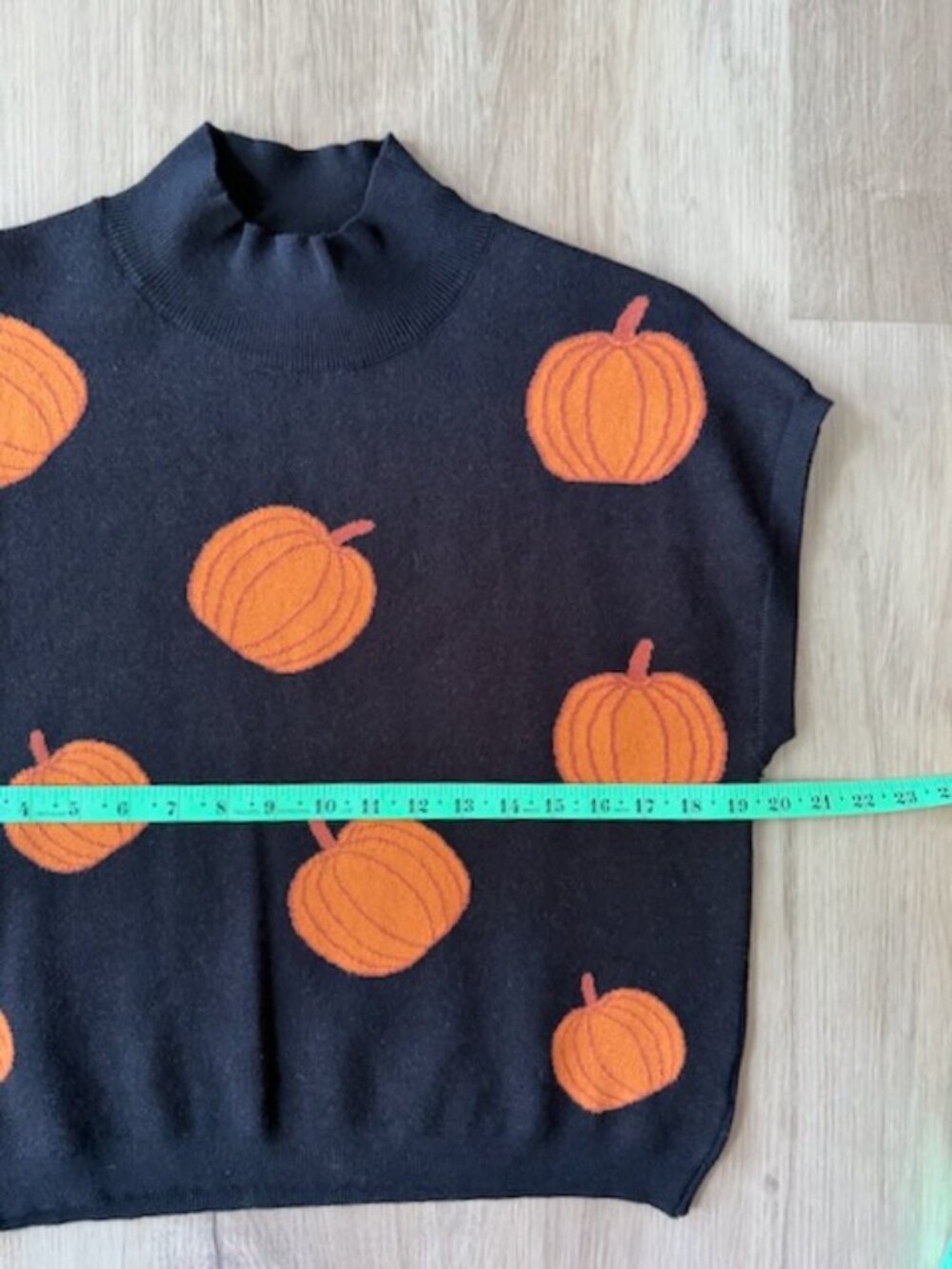Shop The Mint Pumpkin Sweater Vest S Black - Picture 5 of 8